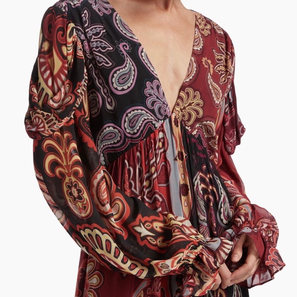 FARM RIO, Sweet Mermaids Paisley Maxi BOHO Dress.  NEW with tags! - Picture 1 of 5